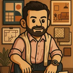 A fun, illustrated version of me as an action figure, equipped with blueprints and bold ideas. This captures the energy and passion we bring to making our clients' dream homes a reality.