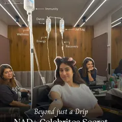 This is the celebrity secret to wellness and glowing skin, the NAD+ IV Drip. It goes beyond surface treatments to recharge your body at a cellular level, boosting energy, immunity, and skin health from the inside out.