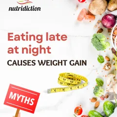 Another take on the myth that eating late at night causes weight gain, reinforcing that total calories matter more than timing.