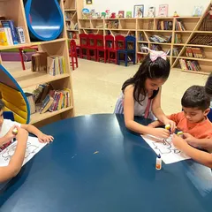 Teamwork makes the dream work! Here, our older members are helping the younger ones with a craft during our Ganesh Chaturthi celebration. I love seeing them learn and grow together in our little community.