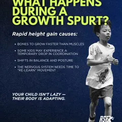 What happens during a growth spurt? Bones lengthen faster than muscles can keep up, and the nervous system needs time to relearn movement patterns. Your child is not lazy; their body is adapting.