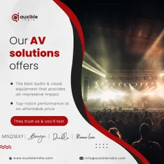 Our clients trust us to deliver an impressive impact. This graphic lists some of the top venues that rely on our AV solutions, including MisoSexy, Bougie, Diablo, and Romeo Lane, showcasing our reputation in the industry.