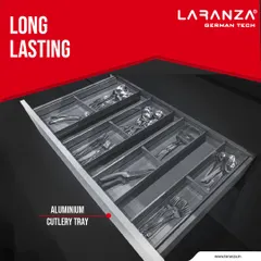 My aluminum cutlery trays offer long-lasting durability with a sleek, modern aesthetic. The metal-on-metal feel is satisfying, and the design protects your finest cutlery.