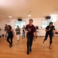 Another look at the faces of focus in our class. One moment we're channeling elegance, the next we're trying to figure out what just happened. It's all part of the learning process.