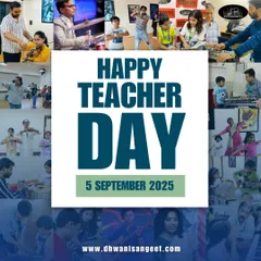 Our "Happy Teacher's Day" collage, celebrating the gurus who inspire our students every day. We deeply value the Guru-Shishya bond and the dedication of our faculty.