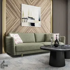 The Paris Sofa, with its quilted arms and elegant metal legs, is a beautiful example of luxurious living. Its streamlined design works perfectly in both large and compact living spaces.
