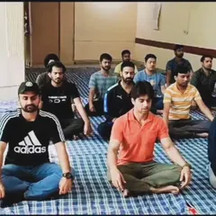 Students at the ARI Maritime College sit in meditation during a yoga session we conducted for National Maritime Day. We believe in bringing the calming benefits of yoga to all professions.