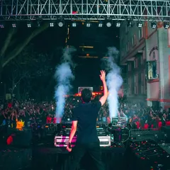 Facing a sea of phone flashlights at the MCC Culah festival. The combination of CO2 cannons and the crowd's energy was absolutely electric.