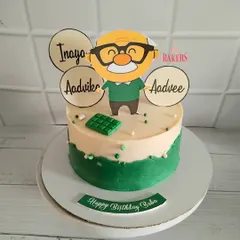 Sanjiv ordered this cake for her dad, who adores his grandchildren. To make it extra special, we added toppers with each of their names. This vanilla and mango cake was a huge hit and a sweet tribute to a beloved "Baba".