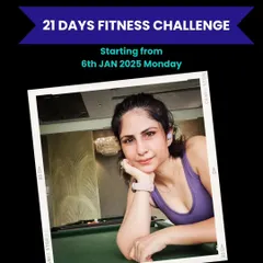 I'm excited to announce my 21-day fitness challenge! The target is to reduce 2-3 kgs in 21 sessions with me. It's a great way to kickstart your fitness journey and transform your life. Let's get fit together.