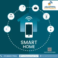 This graphic demonstrates our core promise: your phone becomes the central hub for your smart home. We connect your devices so you can manage them anytime, anywhere.