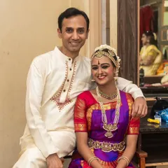 The bond between a guru and shishya is at the heart of this tradition. This picture with my student Meenakshi Krishnesh before her Rangaabhivandane is a memory I cherish, marking a significant milestone in her artistic journey.