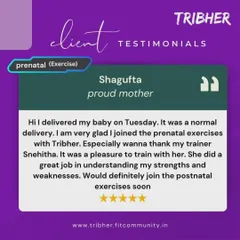 A huge congratulations to Shagufta on her normal delivery. We're so happy our prenatal exercises helped her feel understood and strong. We look forward to supporting her postnatal journey.