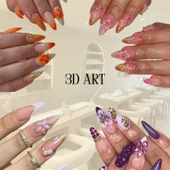 A collection of my 3D nail art creations. I love adding dimension with hand-sculpted acrylic flowers, delicate crystals, and other jeweled embellishments to make your nails truly pop for any special occasion.