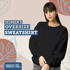 The hottest sweatshirts in town. This black oversized women's sweatshirt is a perfect example of the stylish and comfortable winter wear I offer.