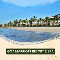 The beautiful beachfront of the Goa Marriott Resort & Spa, an ideal location for a dreamy beach wedding.