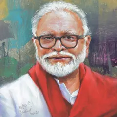 A commissioned acrylic portrait of the Hon. Shri Chhagan Bhujbal. My goal was to create a portrait that felt both respectful and full of life, reflecting his public persona.