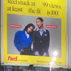Seeing my work on a massive billboard for a major fashion brand like Freakins is always a thrill. This image shows the real-world impact of my commercial makeup, designed to be clean, eye-catching, and effective for large-scale advertising campaigns.