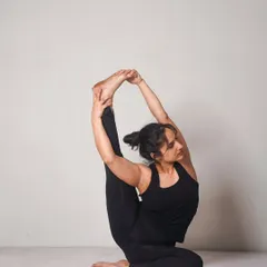 A deep backbend and hip-opening pose. Asanas like this require both strength and surrender, teaching us to balance effort and ease on and off the mat.