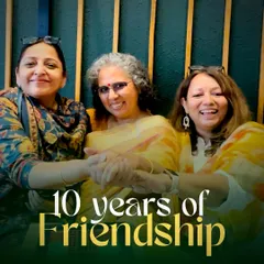 Ten years of friendship, celebrated with art. It's so beautiful to see best friends come together to create, talk, and support each other.