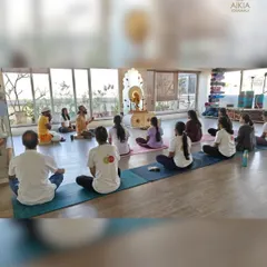 A student group in our TTC program, listening to a philosophy lecture. This journey is about unlearning doubts, reconnecting with the soul, and discovering the strength that lies within.