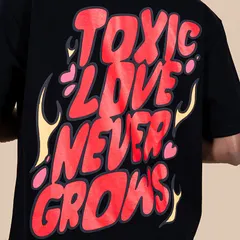 This is what we mean by hype with heart. The 'Toxic Love Never Grows' graphic tee features a bold, statement back print using a mix of screen and puff printing on heavy 280 GSM terry cotton.