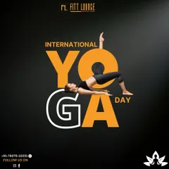 Celebrating International Yoga Day. This graphic represents our commitment to all forms of fitness, including the peace and strength found in yoga.