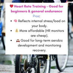 Heart rate training is excellent for beginners and for building general endurance. It reflects your body's internal stress and is a more affordable way to monitor your aerobic development and recovery.