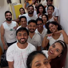 This is our dance fam. We don't just dance together; we laugh, we bond, and we definitely roast each other with love. This selfie captures the pure, chaotic joy of our Friendship Day Salsa Roast.