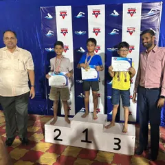 Celebrating Avaneesh Nair from our Club Millennium center on the podium at the Bombay YMCA Swimming Competition. His hard work earned him three second-place finishes in freestyle, backstroke, and breaststroke in his category.