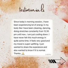 This student describes a surprising burst of energy and an uplifted mood after a morning session. It is a wonderful example of how a balanced practice can clear stagnation and revitalize the entire system, making you feel alive and joyful.
