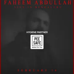 To highlight a specific sponsorship, I create dedicated digital assets. This graphic announces Pee Safe as the official 'Hygiene Partner' for the Faheem Abdullah concert, a smart and relevant brand alignment for a large public gathering.