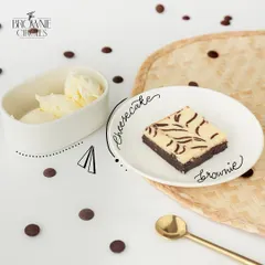 The best of both worlds. Our Cheesecake Brownie features a layer of our classic fudgy brownie topped with a swirl of creamy, tangy cheesecake, baked together to create a truly unique dessert.