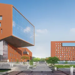 This concept render for Amity University, Mumbai, showcases how we design circulation zones as active extensions of the learning environment. Widened corridors, shared stairways, and open plazas become hubs for engagement, interaction, and reflection.