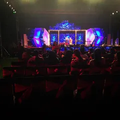 Taking the 'big fat Indian wedding' to the next level in Indore with this custom sangeet stage. The design features geometric LED panels and dramatic lighting to create a high-energy, modern backdrop for performances and celebrations.