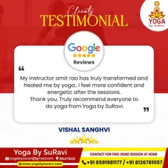Vishal's testimonial speaks to the transformative and healing power of our sessions, leaving him feeling more confident and energetic.