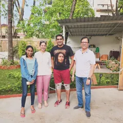 Pictured with my client Sudharani ma'am and her family. Building strong client relationships is key to understanding their needs and successfully creating a home they love.