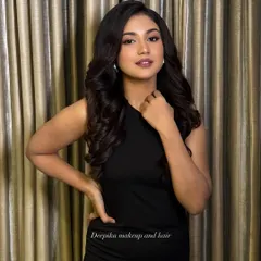 Another angle of this chic party look, showing how the makeup looks beautiful from every angle.