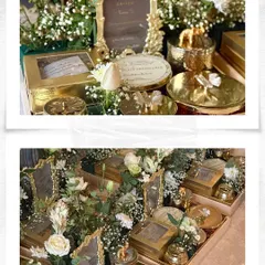 Here is a closer look at the exclusive hampers I designed for Snitch's fifth anniversary. Each element, from the gold-embossed boxes to the fresh floral arrangements, was curated to reflect their brand's sophisticated style.