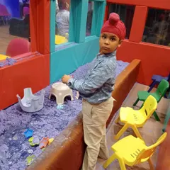 Dig, build, and create in our kinetic sand pit. It provides all the fun of beach sand without any of the mess, making it a perfect activity for imaginative toddlers and kids.