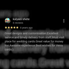 This review touches on all the things I strive for: great designs, flexible customization, excellent service, and timely delivery. Providing great value and a wonderful experience is always my top priority.