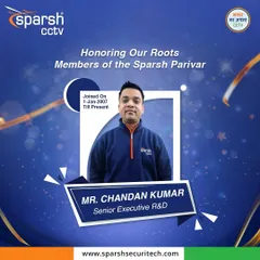 We honor Mr. Chandan Kumar, who has been with us for 20 years. Starting on the production line and now a Senior Executive in R&D, his journey is an inspiration and a core part of our success story.