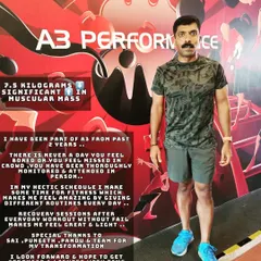 Gaining 7.5 kgs of significant muscular mass is a testament to consistent effort and smart training. We create varied daily routines and provide recovery sessions to ensure you feel great while getting stronger and lighter over time.