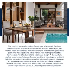 We are thrilled to be featured by Home Publication for our Fusion House project. This collage highlights the blend of sleek modern furniture with warm, traditional textiles, creating a sophisticated yet soulful sanctuary.