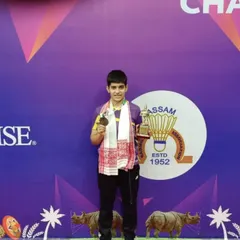 **Crowned National Champion.** A proud moment for the academy as Anmol Kharb wins the Women's Singles title at the 85th Senior National Badminton Championships. This is the pinnacle of badminton in India.