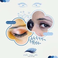 See the lashes in action. This comparison shows how my extensions look with eyes closed and open, highlighting the beautiful curl and added length from every angle.