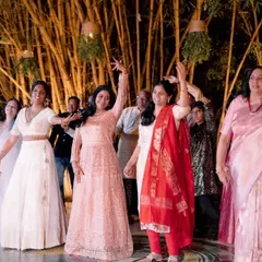 The ladies of the family owning the stage. I create elegant and fun group dances for mothers, aunts, and sisters to perform together.