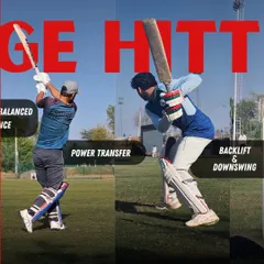 This graphic breaks down the key components of power hitting. It's a combination of a balanced stance, a smooth backlift and downswing, and efficient power transfer from the core.