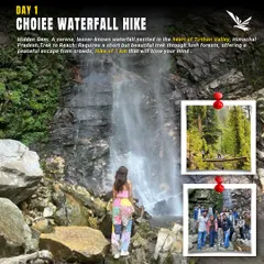 Our Jibhi-Tirthan Valley itinerary includes a short but beautiful hike to the hidden Choiee Waterfall, a peaceful escape from the crowds.