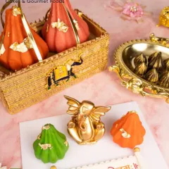 Our Ganesh Chaturthi collection has something for everyone. From sugar-free chocolate modaks to elegant hampers featuring mava modaks in a decorative basket, we have the perfect treat for your festive celebrations.